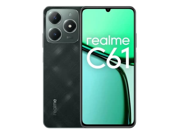 Realme C61 - 4G smarttelefon - dobbelt-SIM - RAM 6 GB / Internminne 256 GB - microSD slot - 6.745" - 1600 x 720 piksler (90 Hz) - 2x bakkameraer 50 M