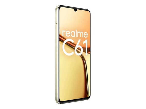 Realme C61 - 4G smarttelefon - dobbelt-SIM - RAM 6 GB / Internminne 256 GB - microSD slot - 6.745" - 1600 x 720 piksler (90 Hz) - 2x bakkameraer 50 M