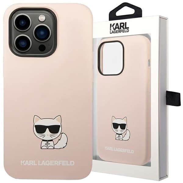 Karl Lagerfeld KLHCP14XSLCTPI iPhone 14 Pro Max 6.7 Hard Deksel Rosa/rosa Silikon Choupette Body
