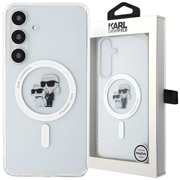 Karl Lagerfeld IML Karl&Choupette MagSafe-deksel til Samsung Galaxy S24 - gjennomsiktig