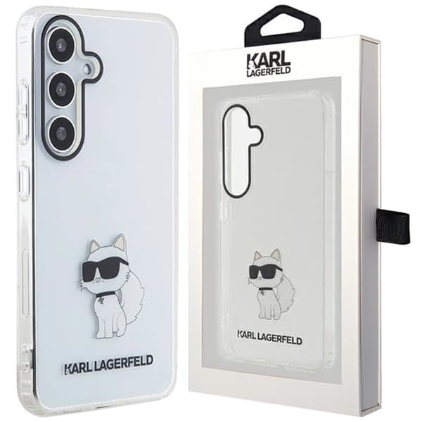 Karl Lagerfeld IML Choupette-deksel til Samsung Galaxy S24+ - Gjennomsiktig