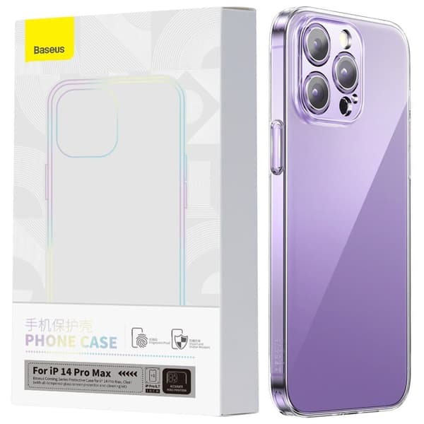 Baseus Simple 2 Case beskyttelsesdeksel for iPhone 14 Pro tynt gjennomsiktig deksel