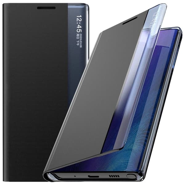 Nytt Sleep View-deksel til Samsung S24 Ultra med klaff - svart