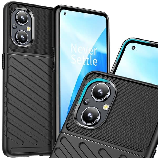 Thunder Case fleksibelt pansret beskyttelsesdeksel OnePlus Nord N200 5G svart