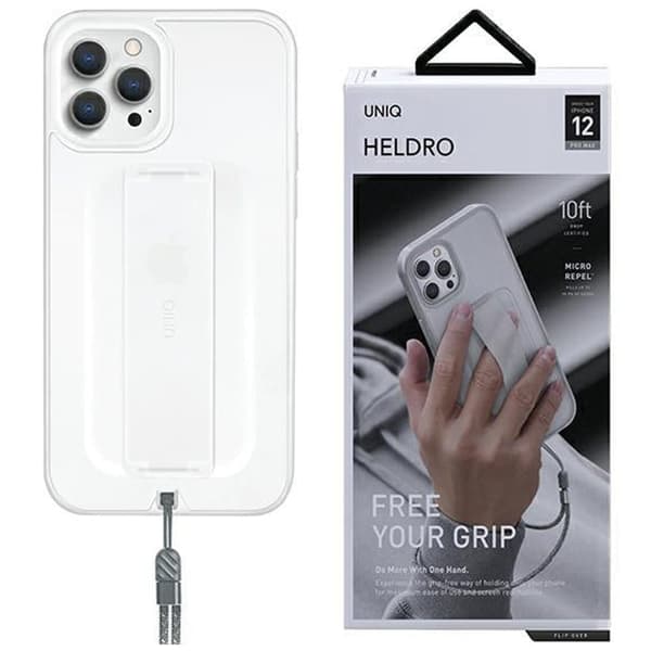 Uniq Heldro beskyttelsesdeksel for iPhone 12 / iPhone 12 Pro hvit/naturlig frost Antimikrobiell