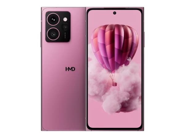 HMD Skyline - 5G smarttelefon - dobbelt-SIM - RAM 8 GB / Internminne 128 GB - microSD slot - pOLED display - 6.55" - 2400 x 1080 piksler (144 Hz) - 3 Rosa