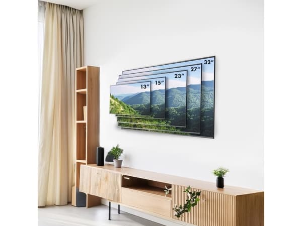 Maclean MC-416 TV Monitor Wall Mount 13"-32" 30kg Tilt Rotate max. VESA 100x100 Sort pulverlakering LED OLED LCD Universalbeslag Holder