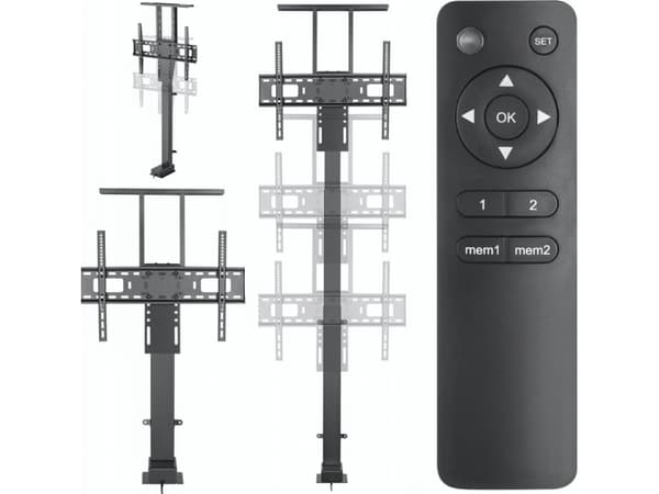 Art TV-LIFT HÅNDTAK, ELEKTRISK STYRT AR-93M MOBIL 60KG maks 80" VesaMax600x400