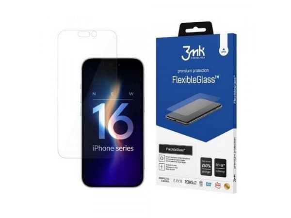 3MK FlexibleGlass, Apple, iPhone 16 Pro Max, Drop resistant, Scratch resistant, Impact resistant, 1 pc(s)