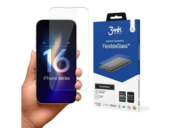 3MK FlexibleGlass, Apple, iPhone 16 Pro Max, Drop resistant, Scratch resistant, Impact resistant, 1 pc(s)
