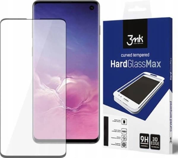 3MK HardGlass Max, Apple, iPhone 16 Plus, Fallsäker, Reptålig, Svart, Transparent, 1 styck