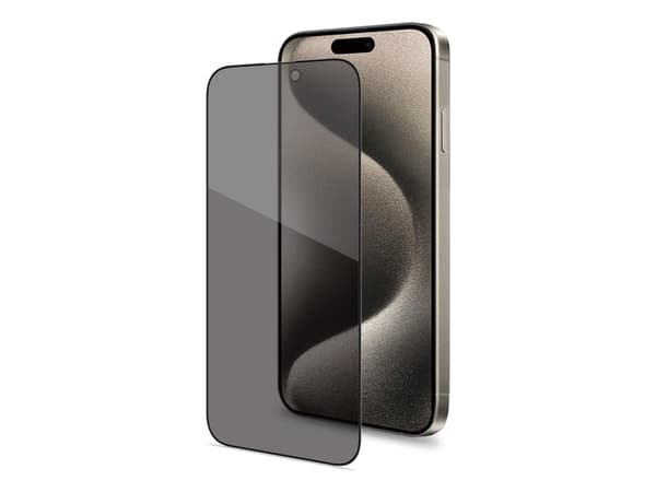 Celly PRIVACYF1081BK, Apple, iPhone 16 Pro Max, naarmuuntumaton, iskunkestävä, musta, läpinäkyvä, 1 kpl