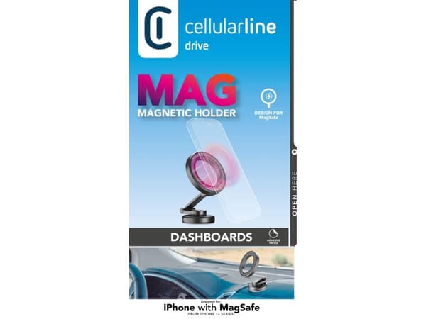 Cellularline 8018080478581, Mobiltelefon / smartphone, Passiv hållare, Bil, Svart