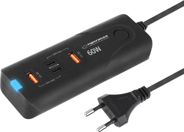 Esperanza EZC109, Innendørs, AC, 20 V, Sort