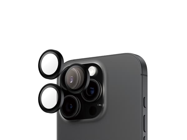 PanzerGlass ® Hoops® Black Camera Lens Protector iPhone 16 Pro | 16 Pro Max, Apple, Apple - iPhone 16 Pro, Apple - iPhone 16 Pro Max, Dry application