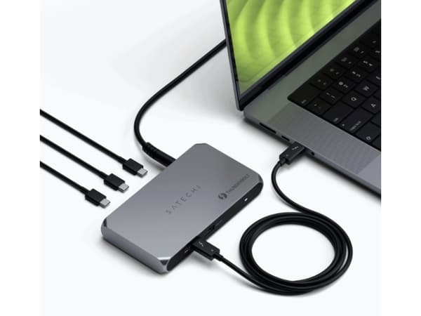 Satechi ST-HT4SHM-EU, Thunderbolt 4, Thunderbolt 4, USB 3.2 Gen 2 (3.1 Gen 2) Type-A, 40000 Mbit/s, 60 Hz, 3840 x 2160, 6144 x 3456, 7680 x 4320