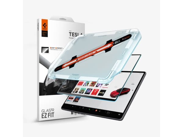 Spigen GLAS.tR EZ Fit, Blank skjermbeskytter, 9H, Herdet glass, 1 stykker