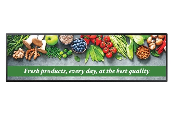Samsung SH37C, panoramadesign, 94 cm (37"), LCD, 1920 x 540 piksler, Wi-Fi, 24/7 Sort