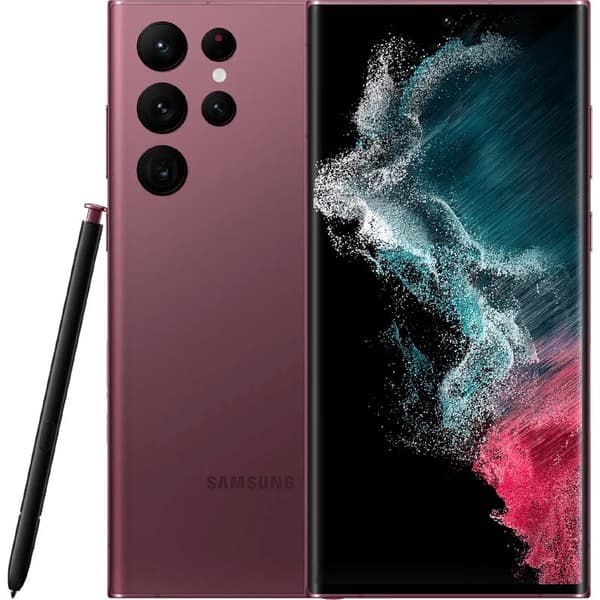 Galaxy S22 Ultra Burgundy 256 GB Klass C (refurbished)