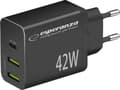 Miniatyrbilde 4 av 4: Esperanza EZC106K netoplader 42W sort