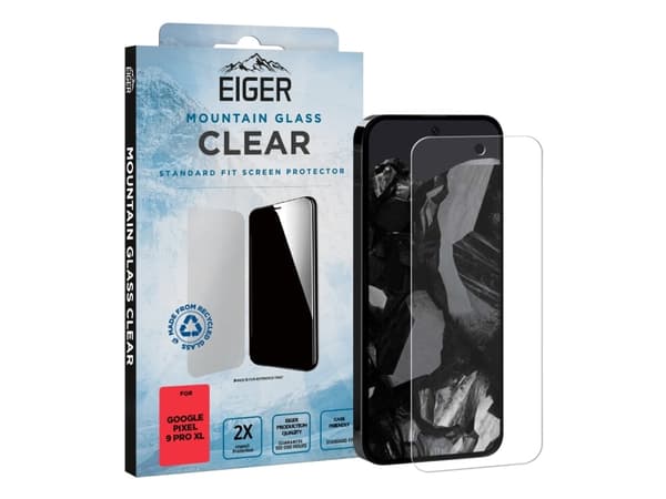 EIGER Mountain Glass Clear, Google, Pixel 9 Pro XL, Ripebestandig, Sjokkresistent, Gjennomsiktig, 1 stykker