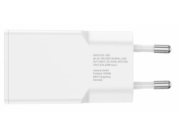 4smarts PDPlug Slim, Innendørs, AC, 1,5 m, Hvit
