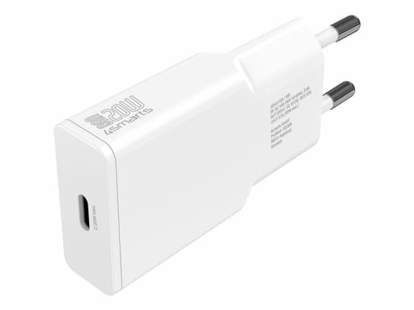 4smarts PDPlug Slim, Innendørs, AC, 1,5 m, Hvit