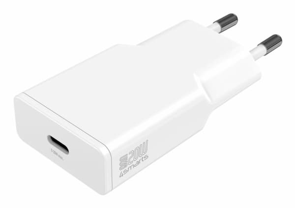 4smarts PDPlug Slim, Innendørs, AC, 1,5 m, Hvit Hvit