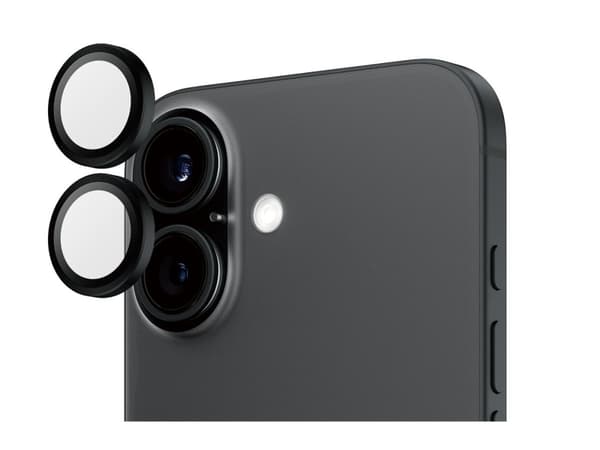 PanzerGlass Hoops - Linsskydd för mobiltelefon - svart - för Apple iPhone 16, 16 Plus