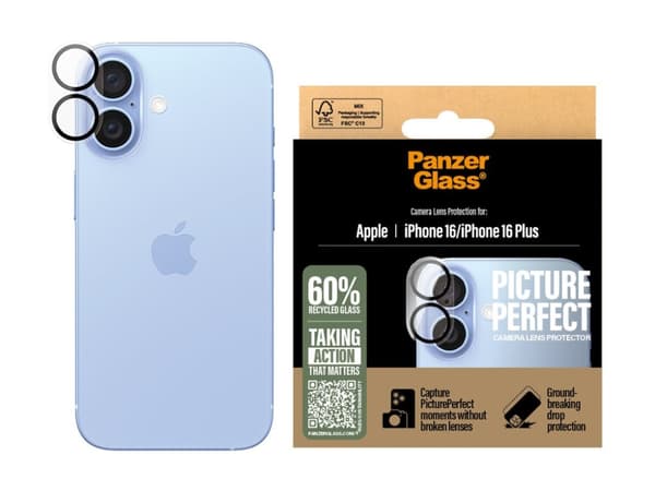 PanzerGlass PicturePerfect - Linsskydd för mobiltelefon - för Apple iPhone 16, 16 Plus