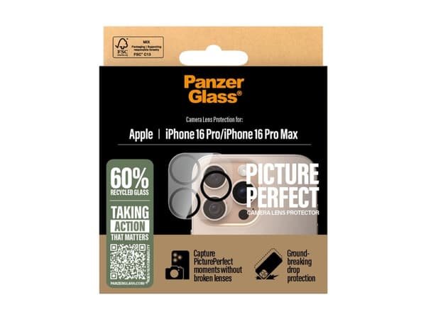 PanzerGlass PicturePerfect - Linsebeskytter for mobiltelefon - for Apple iPhone 16 Pro, 16 Pro Max