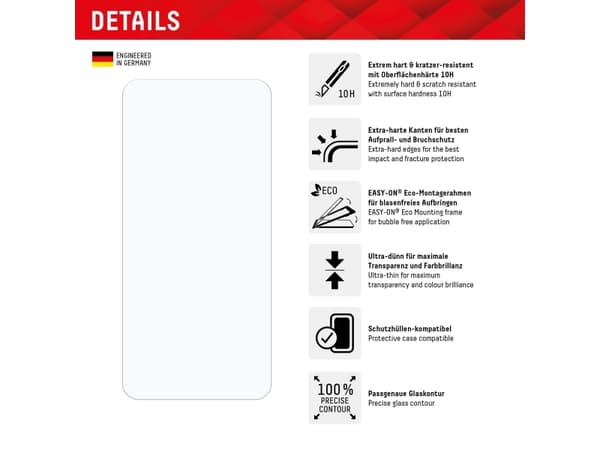 Displex 01954, Samsung, Galaxy A55 5G, Torr applicering, Smutsavvisande, Reptålig, Stöttålig, Stötsäker, Transparent, 1 styck