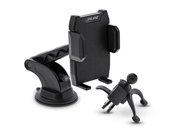 InLine 23156O, Digital mediaspelare, Mobiltelefon / smartphone, Navigator, Passiv hållare, Universal, Svart