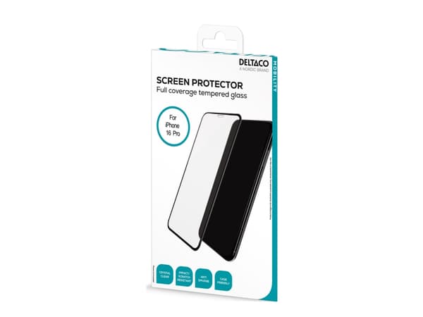 Screen protector, iPhone 16 Pro, full coverage