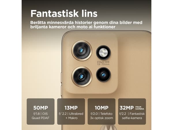 Motorola Edge 50 Neo , 16,1 cm (6.36"), 12 GB, 512 GB, 50 MP, Android 14, Gräddfärgad