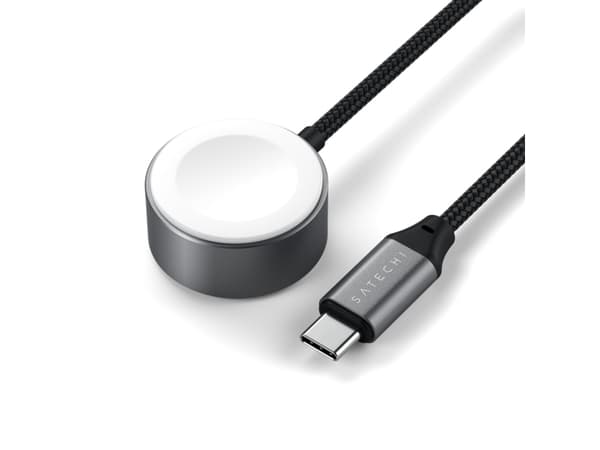 Satechi - Opladningskabel til smart watch - 24 pin USB-C han - 19,3 cm - avaruudenharmaa - avaruusharmaa