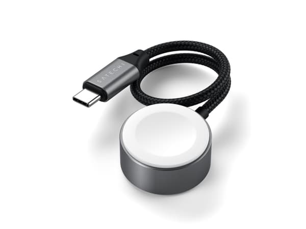 Satechi - Opladningskabel til smart watch - 24 pin USB-C han - 19,3 cm - avaruudenharmaa - avaruusharmaa