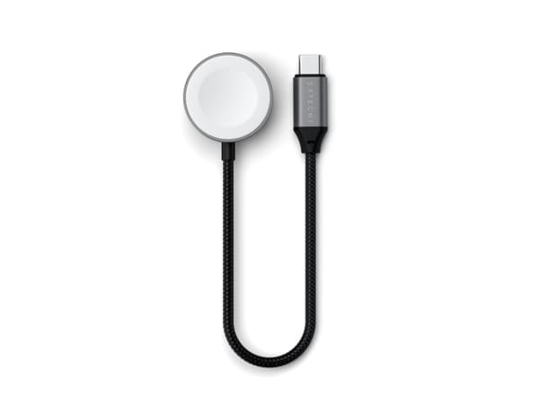 Satechi - Opladningskabel til smart watch - 24 pin USB-C han - 19,3 cm - avaruudenharmaa - avaruusharmaa