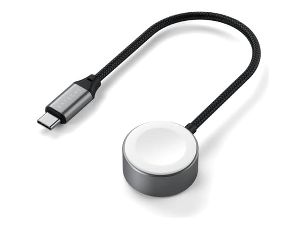 Satechi - Opladningskabel til smart watch - 24 pin USB-C han - 19,3 cm - avaruudenharmaa - avaruusharmaa