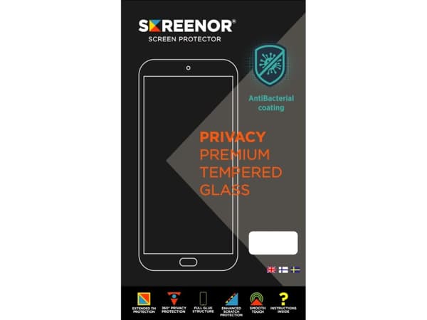 Screenor Privacy 360 - Matkapuhelimen näytönsuoja - lasi - yksityisyyssuodattimella - Apple iPhone 16 Pro Max -puhelimelle