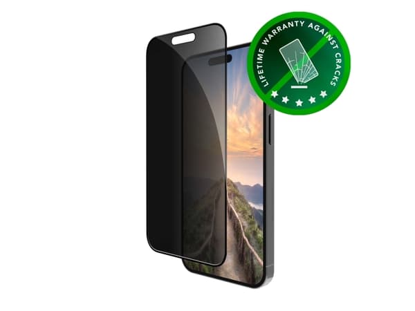 dbramante1928 eco, Apple, iPhone 16 ProMax, Pölynkestävä, Naarmuuntumaton, Musta, Läpinäkyvä, 1 kpl