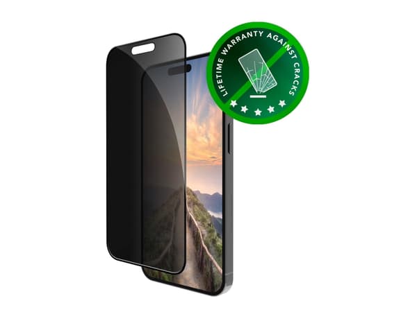dbramante1928 eco, Apple, iPhone 16 ProMax, Pölynkestävä, Naarmuuntumaton, Musta, Läpinäkyvä, 1 kpl