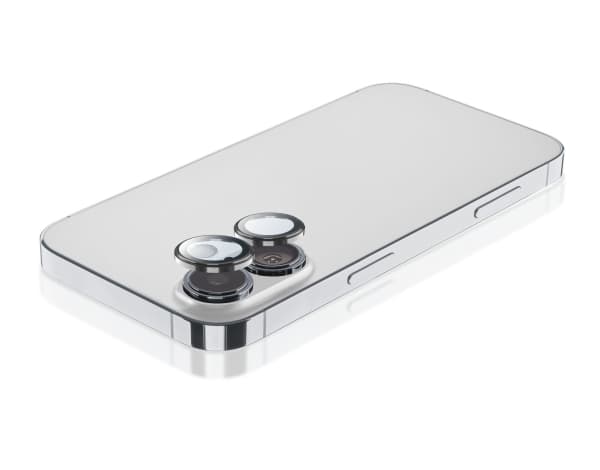 Cellularline CAMERARINGIPH16, Apple, iPhone 16, iPhone 16 Plus, naarmuuntumaton, iskunkestävä, musta, läpinäkyvä, 1 kpl