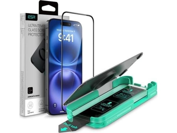 ESR ARMORITE KARKAISTU LASI IPHONE 16 PLUS MUSTA
