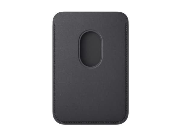 Apple - Plånbok för mobiltelefon/kreditkort - MagSafe-kompatibilitet - mikrotwill, FineWoven - svart