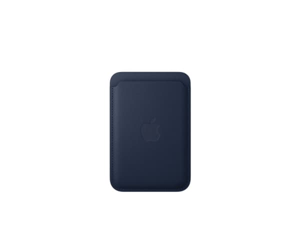 Apple - Lomme for mobiltelefon / kredittkort - MagSafe-samsvar - mikrotvill, FineWoven - mørkeblå