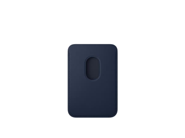 Apple - Lomme for mobiltelefon / kredittkort - MagSafe-samsvar - mikrotvill, FineWoven - mørkeblå
