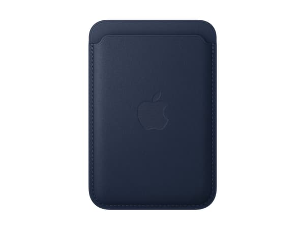 Apple - Lomme for mobiltelefon / kredittkort - MagSafe-samsvar - mikrotvill, FineWoven - mørkeblå