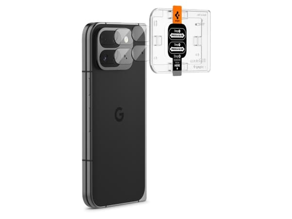 Spigen GLAS.tR EZ Fit Optik, Google, Google Pixel 9 Pro Fold (2024), Støvresistent, Ripebestandig, Gjennomsiktig, 2 stykker