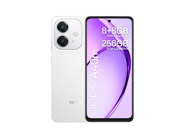 OPPO A40M - 4G smarttelefon - dobbelt-SIM - RAM 8 GB / Internminne 256 GB - microSD slot - LCD-display - 6.67" - 1604 x 720 pixels (90 Hz) - 2x bakka